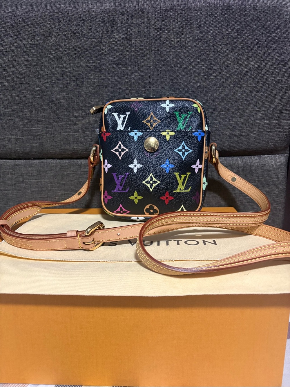 Louis Vuitton Black Multicolor Monogram Small Crossbody Bag